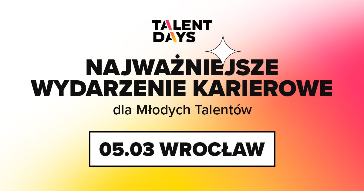 Grafika promująca Targi Absolwent Talent Days